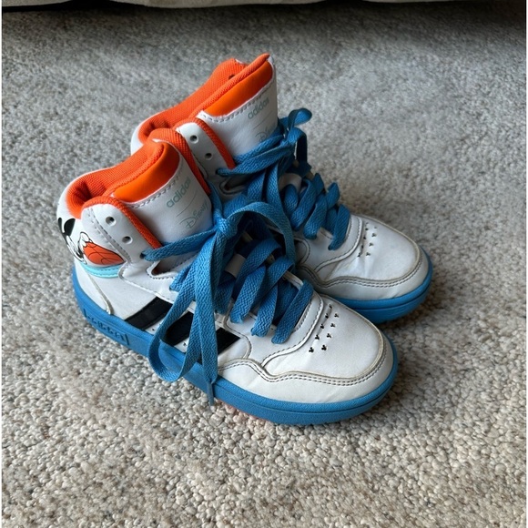 Adidas Kids Disney Mickey Mouse X Hoops Mid 3.0 Sneakers Size 12 - Picture 4 of 11
